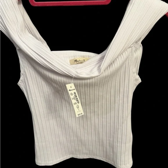 Madewell White Ribbed Tank Top - Picture 1 of 5